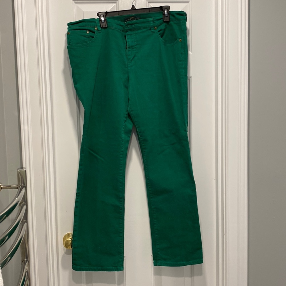 Lauren Jeans Co. Green jeans, size 16